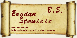 Bogdan Staničić vizit kartica